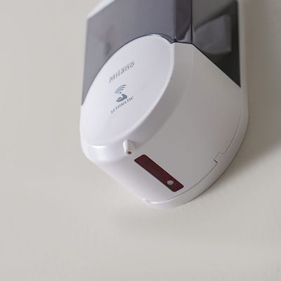 Milano Mille Wall-Mounted Liquid Soap Dispenser| Modern Refillable Bathroom & Kitchen Soap Pump with Sleek Design, Durable Build & Easy One-Handed Operation Black