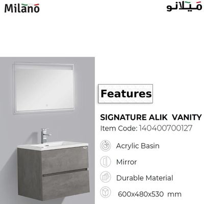 Milano Signature Alik Mfc Vanity W/Mirrorset (2Pcs/Set)