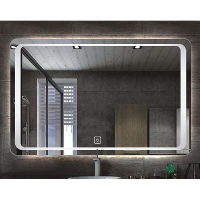 ميلانو - مرآة حمام مضيئة مع مستشعر لمس - 80x60 سم - Mlm-8001