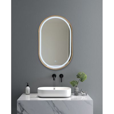 Milano Led Mirror With Touch Switch /4Cm Aluminum Frame 500*800Mm Hs16375