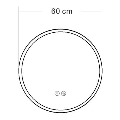 Milano Led Mirror With Anti Fog 600Mm Hs16392- Made In China