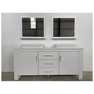 Milano Vanity  Cabinet W/Ceramic Basin  Mirror Hs16459 1820*550*890 Ivory-White