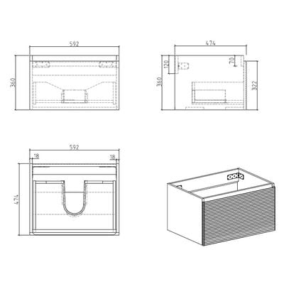 Milano Plus Eden Vanity 600*476*350 