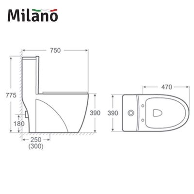 Milano Wc Model No -828-A White