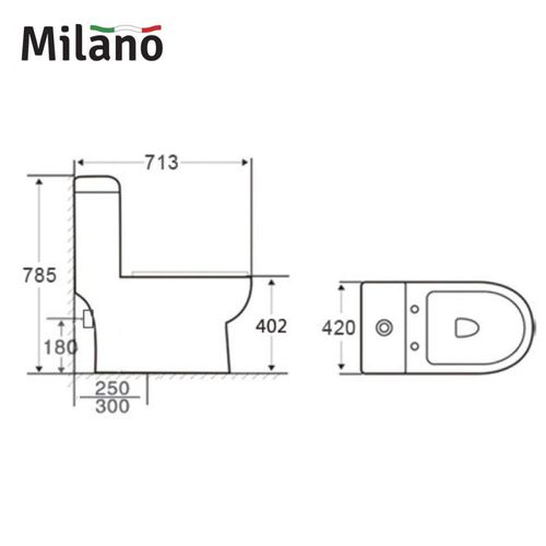 Milano Wc Model No 277 White 250Mm