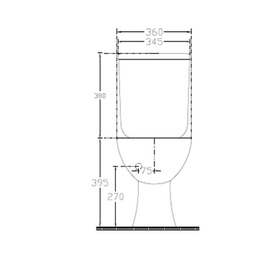 Ece Nirvana Wc With Tank S-Trap With Plastic Seat Cover - (3Pcs/Set)