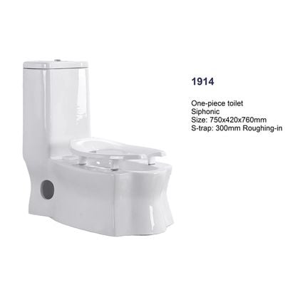 Milano Wc Siphonic One Piece S-Trap 300Mm 1914 700*380*790Mm White