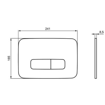 Is - Oleas M3 Control Dual Push Plate Chrome - R0123AA