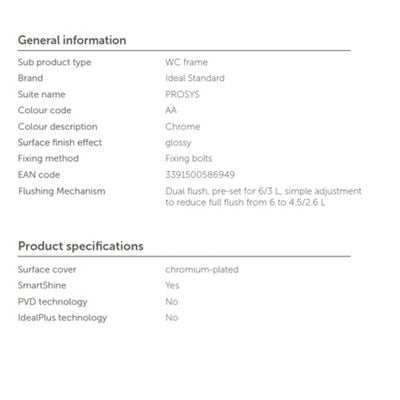 IS- Eco 2.0 Concealed Tank R0630AA  And Push Plate R0115AA