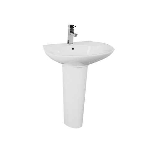 American Model Kn-418 Wash Basin With Ped White Milano