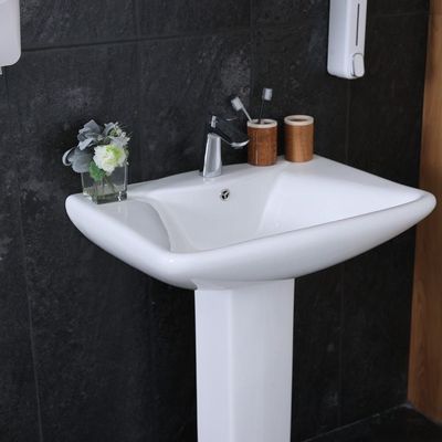 Milano Wash Basin With Pedestal Kn269-1 White