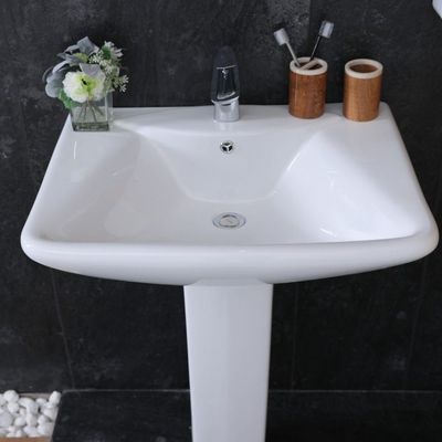Milano Wash Basin With Pedestal Kn269-1 White