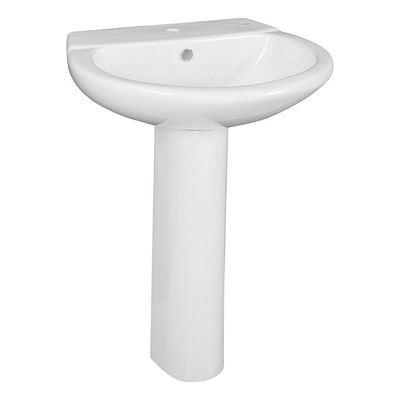 Wash Basin With Pedestal Kn189-1White 24'' Milano-Made In China