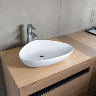 Milano Ceramic Art Basin Model No- 2219C White-Made In China