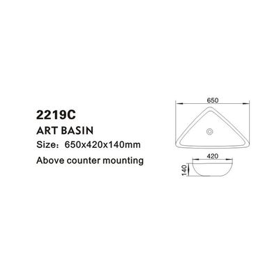 Milano Ceramic Art Basin Model No- 2219C White-Made In China