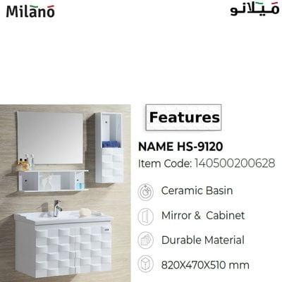 Vanity Model Hs -9120 800X480X500 - Milano (1 Pc /Set )