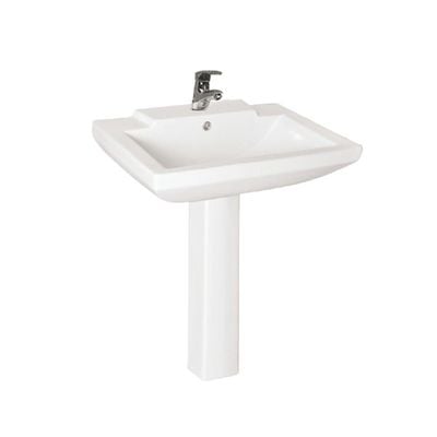 Milano Wash Basin With Pedestal Model - 469 White