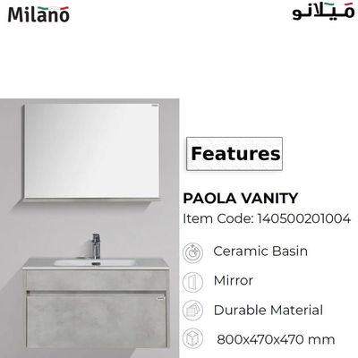 Milano Paola Vanity 800X455X450Mm- 3Pcs/Set