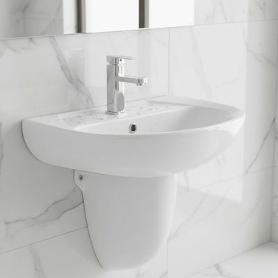 MILANO WALL HUNG WASH BASIN 3636 -R WHITE 