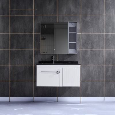Milano Tovy Vanity Model No. Hs16324 With Mirror & Led Slide Cabinet 1000X550X500 (3Cnts/Set)