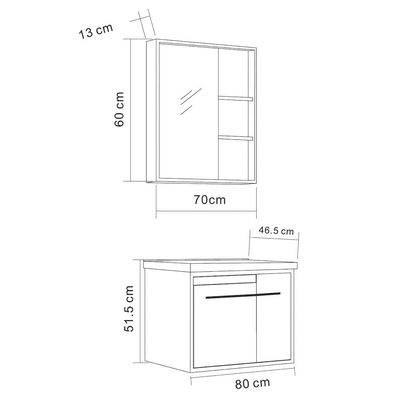 Milano Ivory Vanity Set - Hs16325 - 3 Pcs