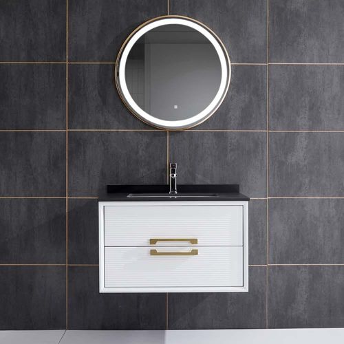 Milano Vic Vanity Model No. HS16326 with Mirror Cabinet Ceramic Basin