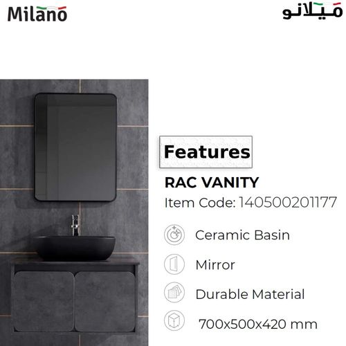Milano Rac Vanity Model No. HS16330 with Mirror Cabinet Ceramic Basin
