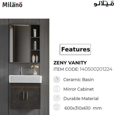 Milano Zeny Vanity Model No. HS16339 with Mirror