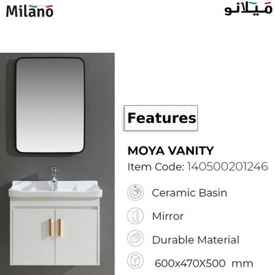 Milano Moya Vanity Model No. Hs16347 With Mirror Frame 600X470 (2Cnts/Set )