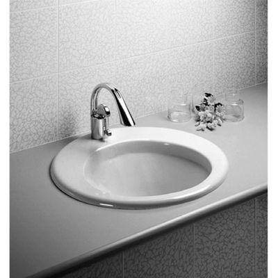 Is - Oval Countertop Wash Basin 61X53 White G080001