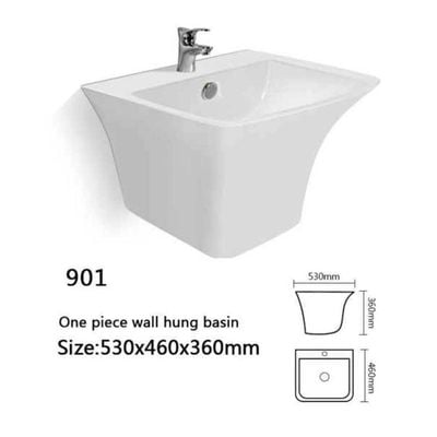 Milano Wall Hung Single Mould Wash Basin 901