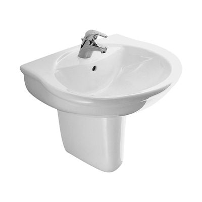 Is - San Remo Wash Basin With Half Pedestal White 60X49 E746001 & E749201