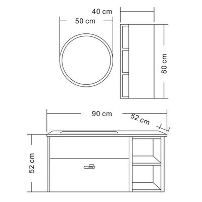 Milano Ivana Vanity Model No.Hs16386