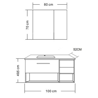 Milano Sophia Vanity Model No.Hs16388