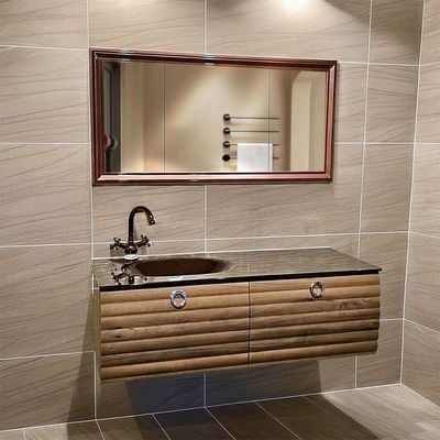 Milano Anzer Vanity 120Cm - Wallnut 3 Ctns / Per Set - Made In Turkey