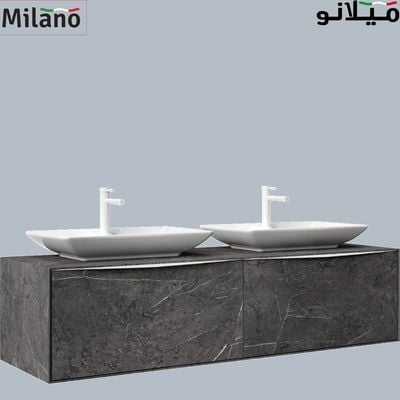 Milano Mono Vanity W/ 2 Basin W/Out Mirror 160Cm - Allbox