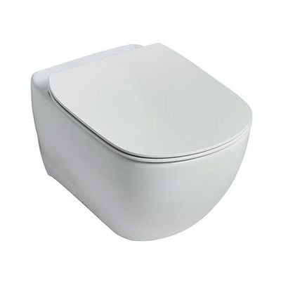 Is - Tesi Wall Hung Wc White With Slim Seat Cover Scl Thin Sw Nf T354501 & T352701