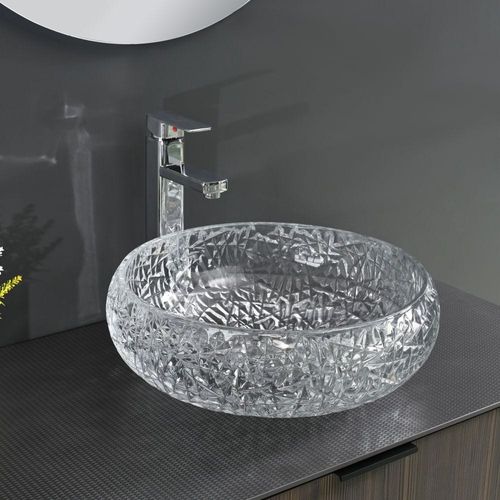 Milano Topaz Crystal Above Counter Basin Xh1301 Size 400*400*150Mm 