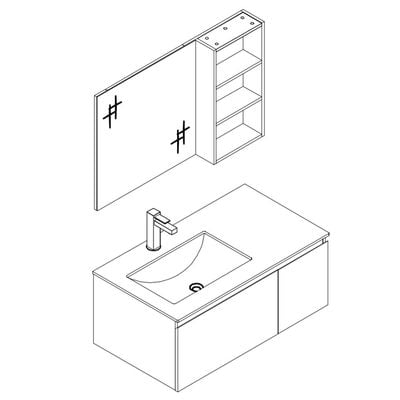 Milano Jassie Vanity Set - Gwty37610 - 3 Pcs