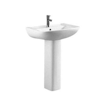 Milano Wash Basin Full Pedestal 430 610X475X850Mm White- Made In China