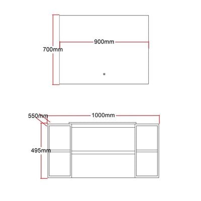 Milano Danj Vanity Model No.Hs16441 1000*550*495Mm (2Ctns/Set) - Made In China