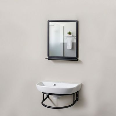 Milano Plus Wall Hung Basin With Mirror & Holder N6079 Made In China