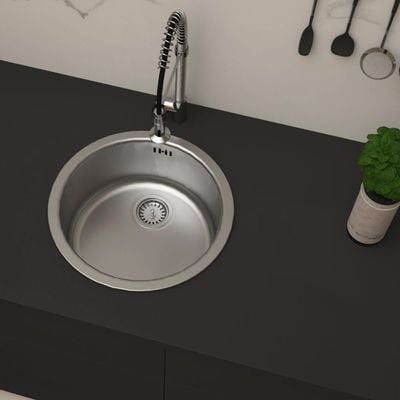 Milano Kitchen Sink Gf-830A 422X422X180Mm Sb/Round