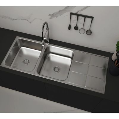 SS Kitchen Sink Bl-894 High Grade Inset 116X50 Db/Sd - Milano