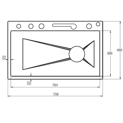 Milano Plus Piano Kitchen Sink Size 750*460*220Mm (Adl-7546X)