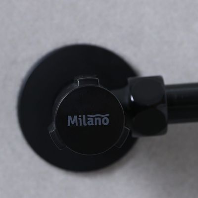 Milano Omega Angle Valve Matt Black