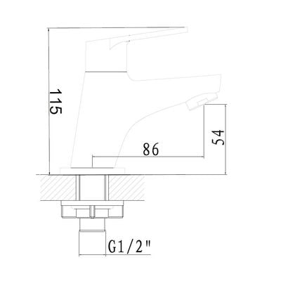 Milano Ind Glory Basin Tap