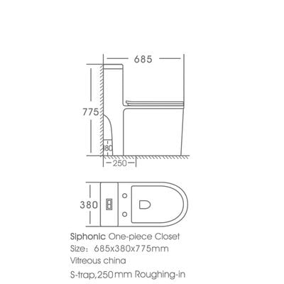 Milano Nevis 1 Pc Wc S-Trap-250Mm (6831) - Made In China