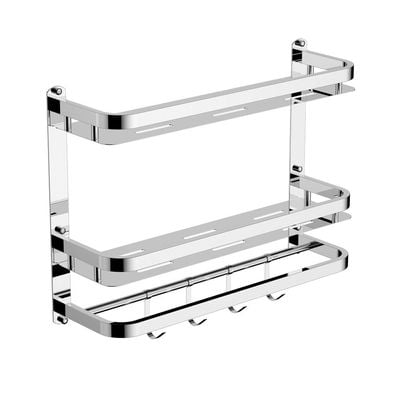 Milano Miel Plus 2 Layer Shelf Chrome