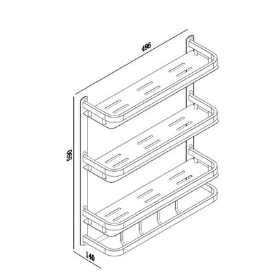 Milano Miel Plus 3 Layer Shelf Chrome